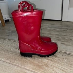 Sea Dog Kids Rain Boots Size 6 Red Rubber Sole